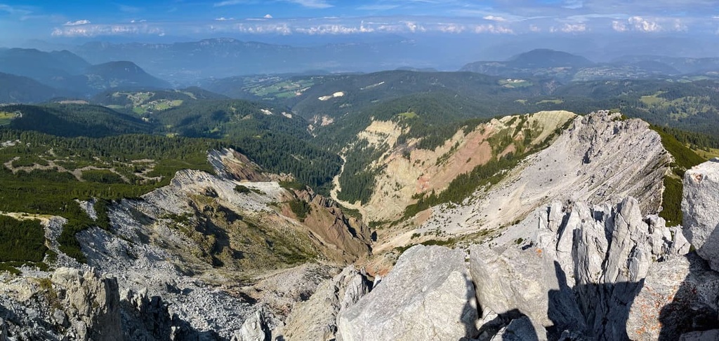 Bletterbach from Weisshorn, Dolomites 