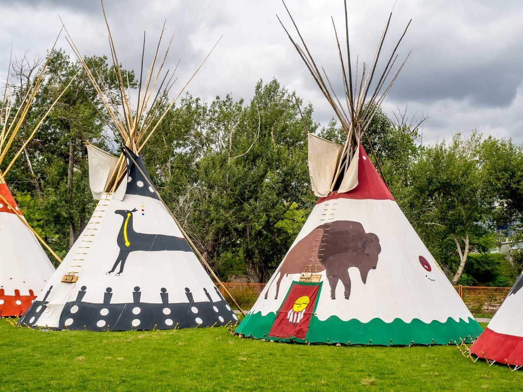 Tipis in the Indian Village, Elk Island National Park, Alberta