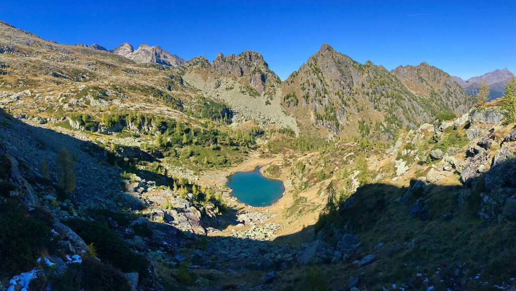 Fiemme Mountains, Alpine lake in Cima di Asta mountains