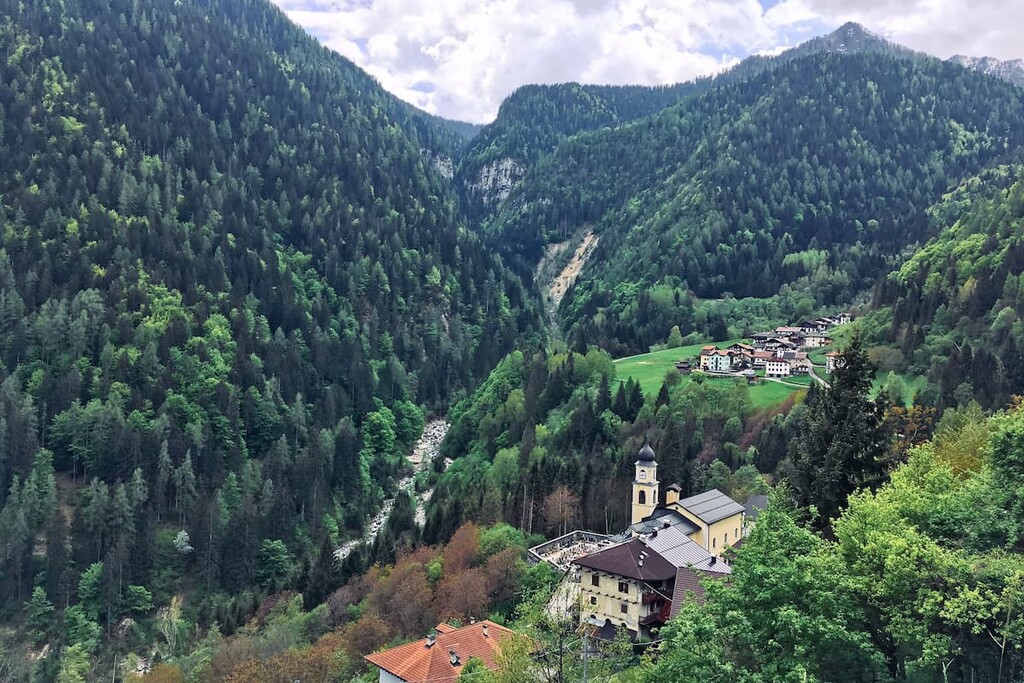 Fiemme Mountains, Village Cainari in Cima di Asta mountains