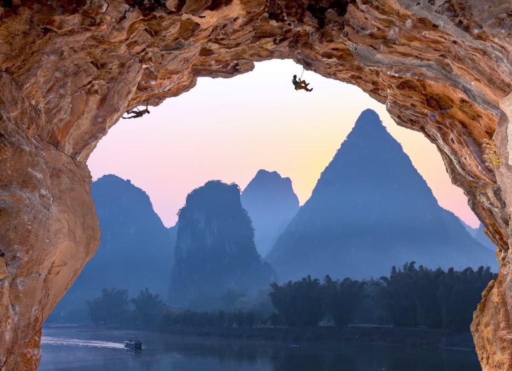 Rock Climbing in Yangshuo, Guangxi, China