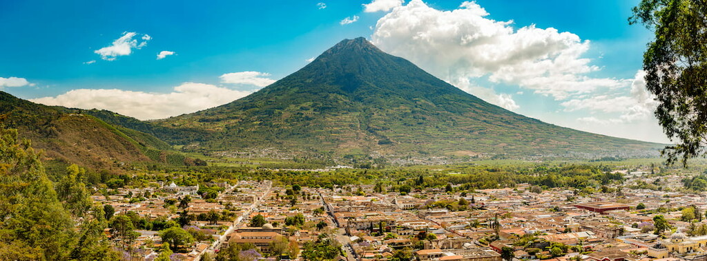 View of the city of Antigua, Guatemala 
