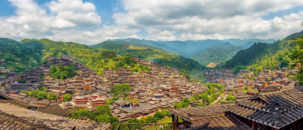 Miao villages in Xijiang, Guizhou, China