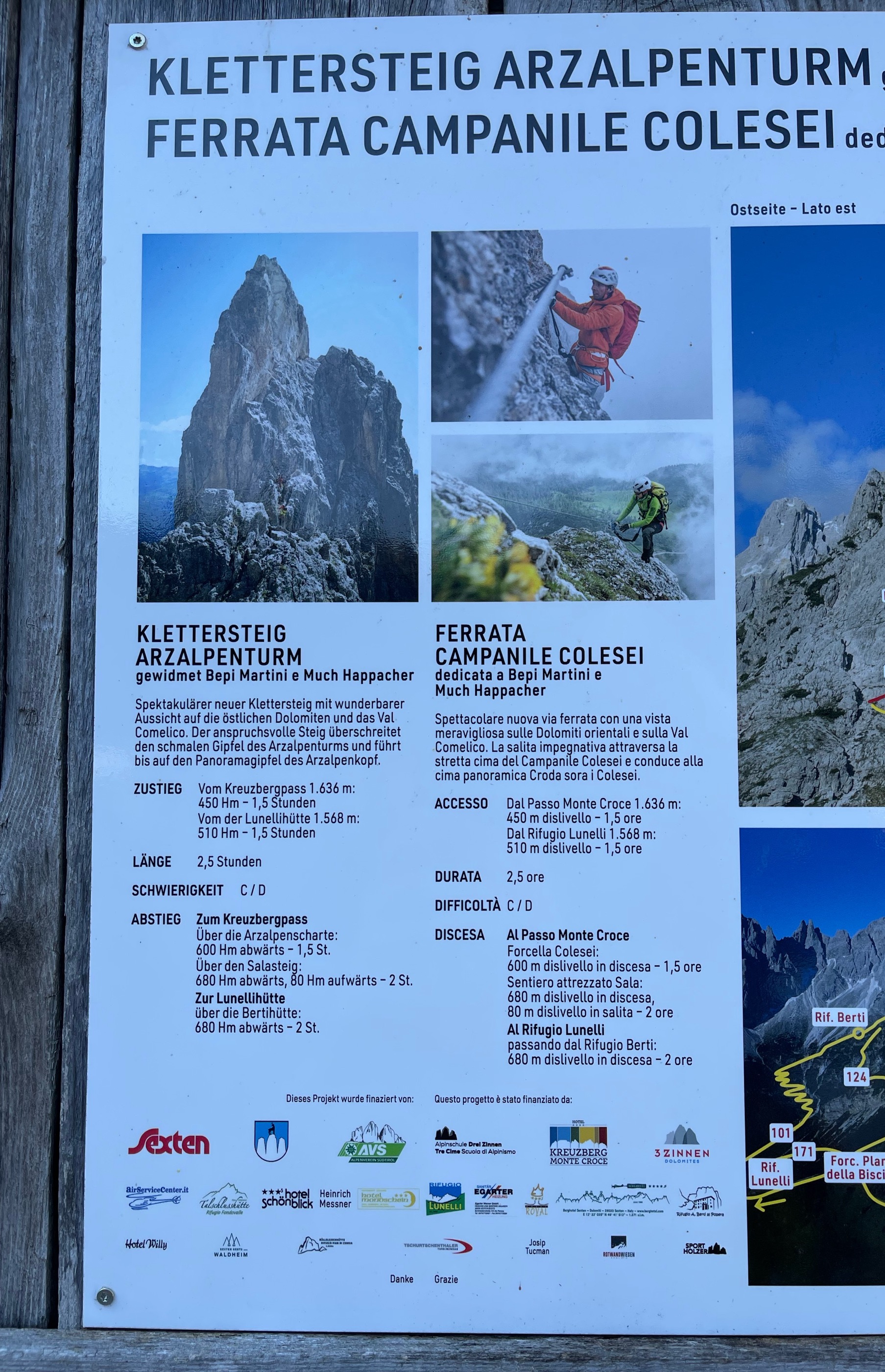 Arzalpenkopf - Croda Sora i Colesei