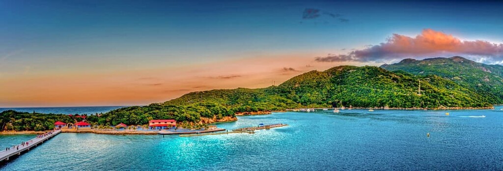 The tropical port of Labadee in Haiti