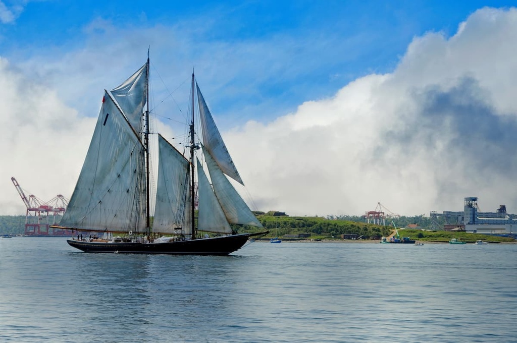 ship sails, Halifax Regional Municipality, Nova Scotia, Canada