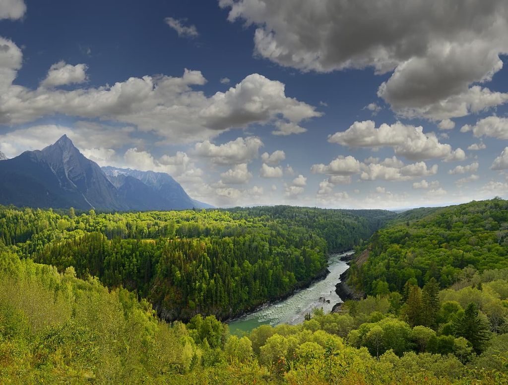 Bulkley River and Hagwilget Canyon, Hazelton Mountains, British Columbia