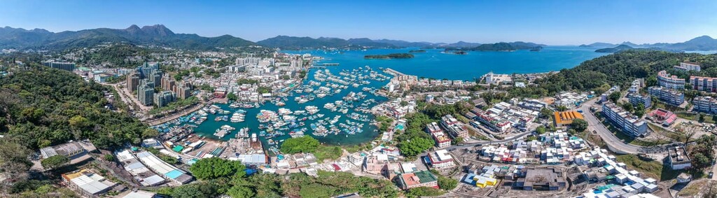 Yacht in harbour, Sai Kung, Hong Kong, Hong Kong Special Administrative Region, China