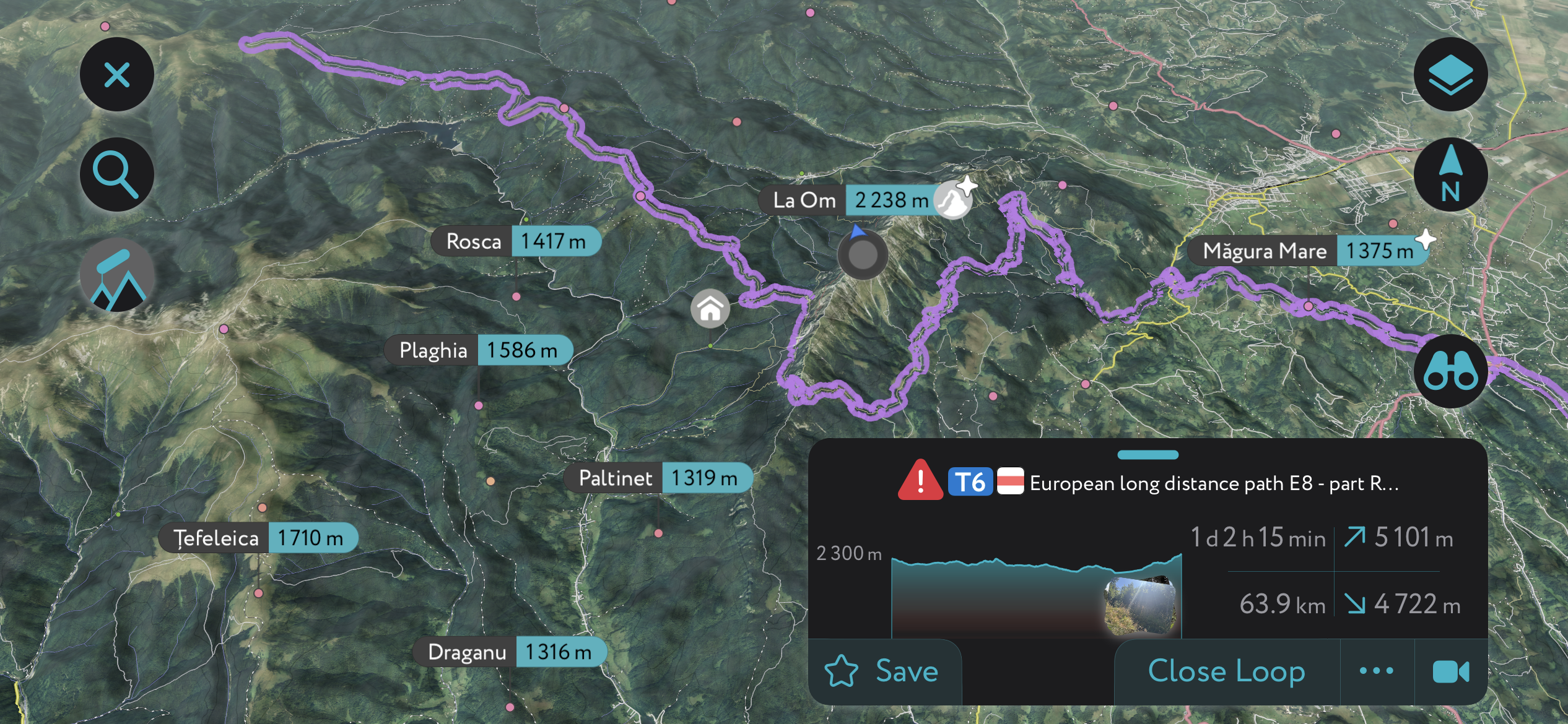 The section of the E8 in Piatra Craiului. Fall Foliage in Europe