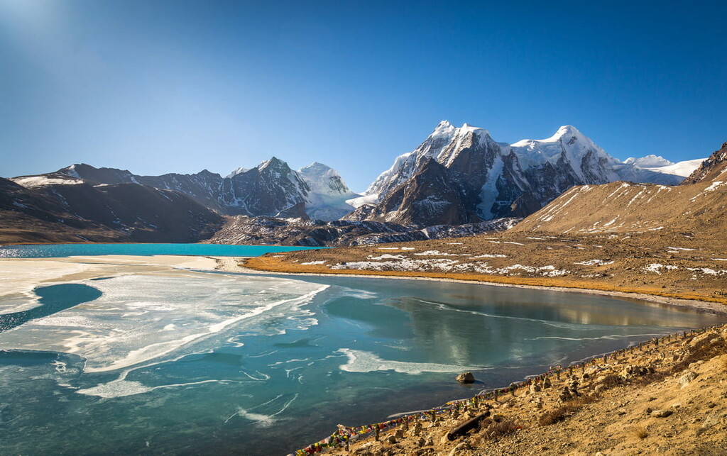 Gurudongmar Lake in North Sikkim, India