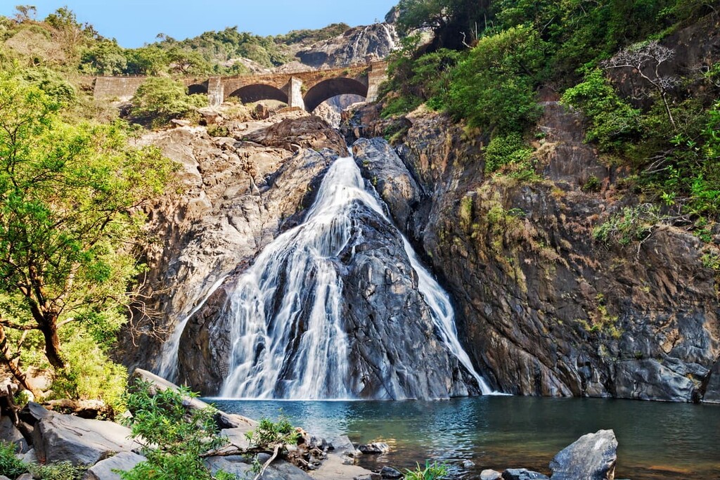 Dudhsagar falls in Mollem National Park, India