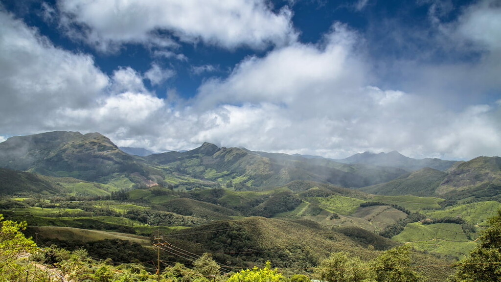 Western Ghats from Rajamalai Hills, Kerala, India