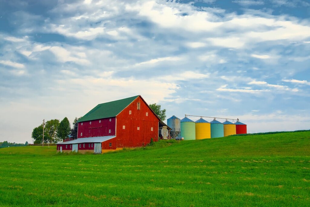 Red Barn on a family farm-Miami County Indiana