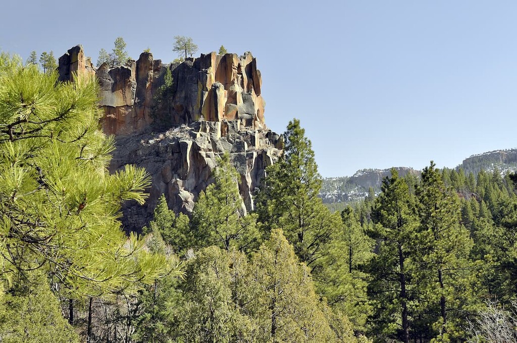 Battleship Rock in Jemez Mountains, New Mexico