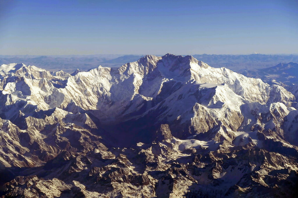 Aerial view of Kangchenjunga, India