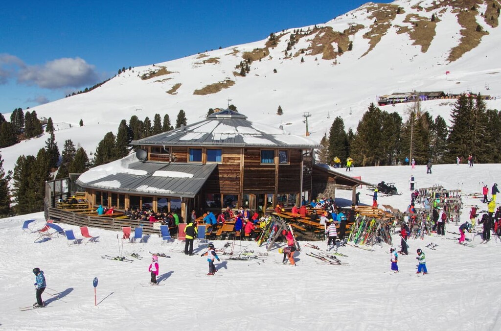 Ski Center Latemar is the largest ski area in Val di Fiemme, Latemar, Dolomites, Italy