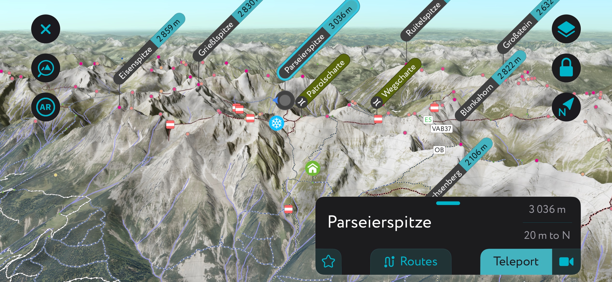 Lechtal Alps. PeakVisor