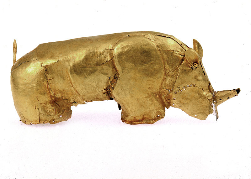 A golden rhinoceros from the Mapungubwe Kingdom