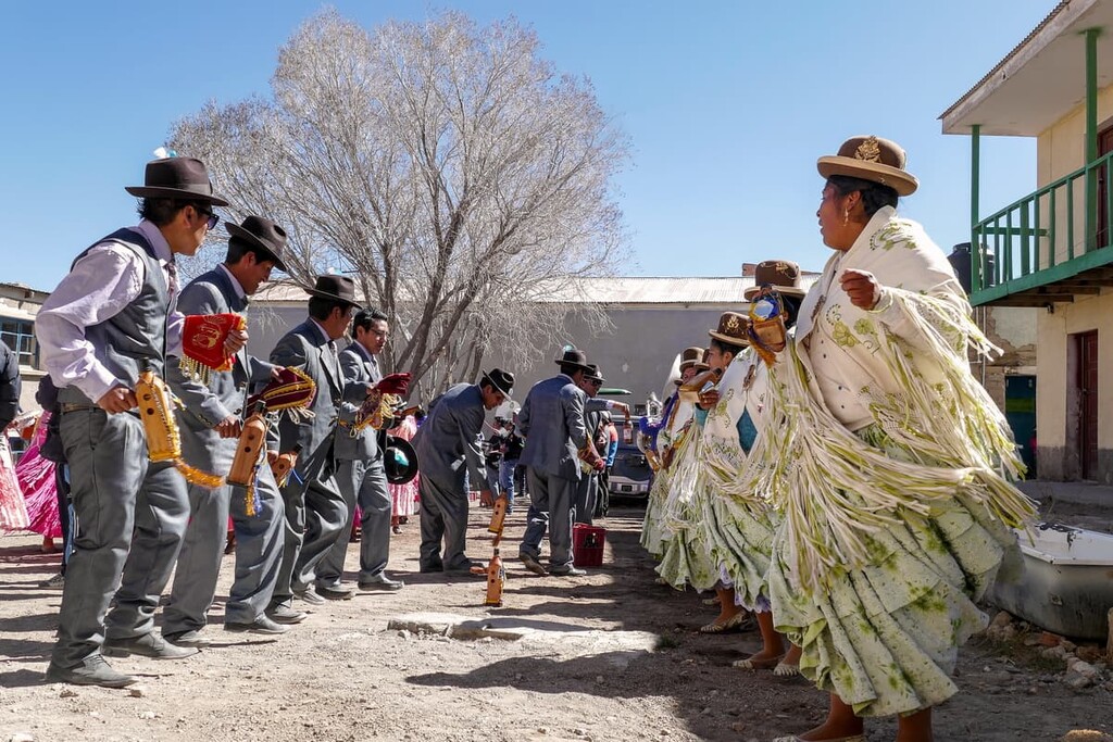 People, Llica town, Bolivia