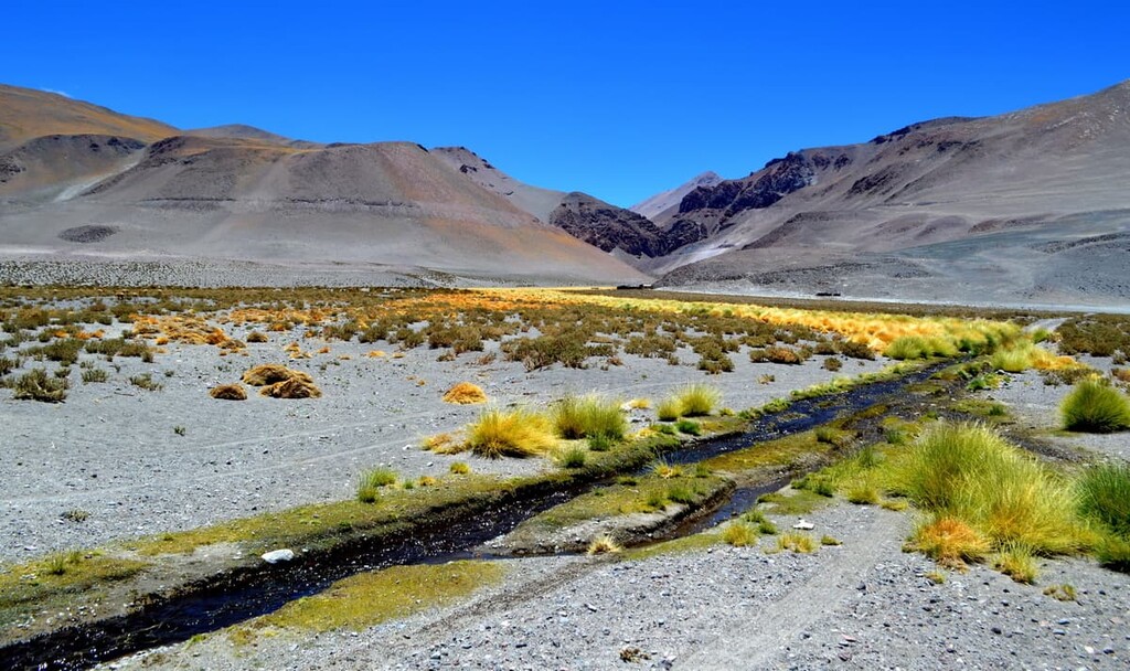  railroad in the middle of the mountain, Los Andes Provincial Reserve, Argentina