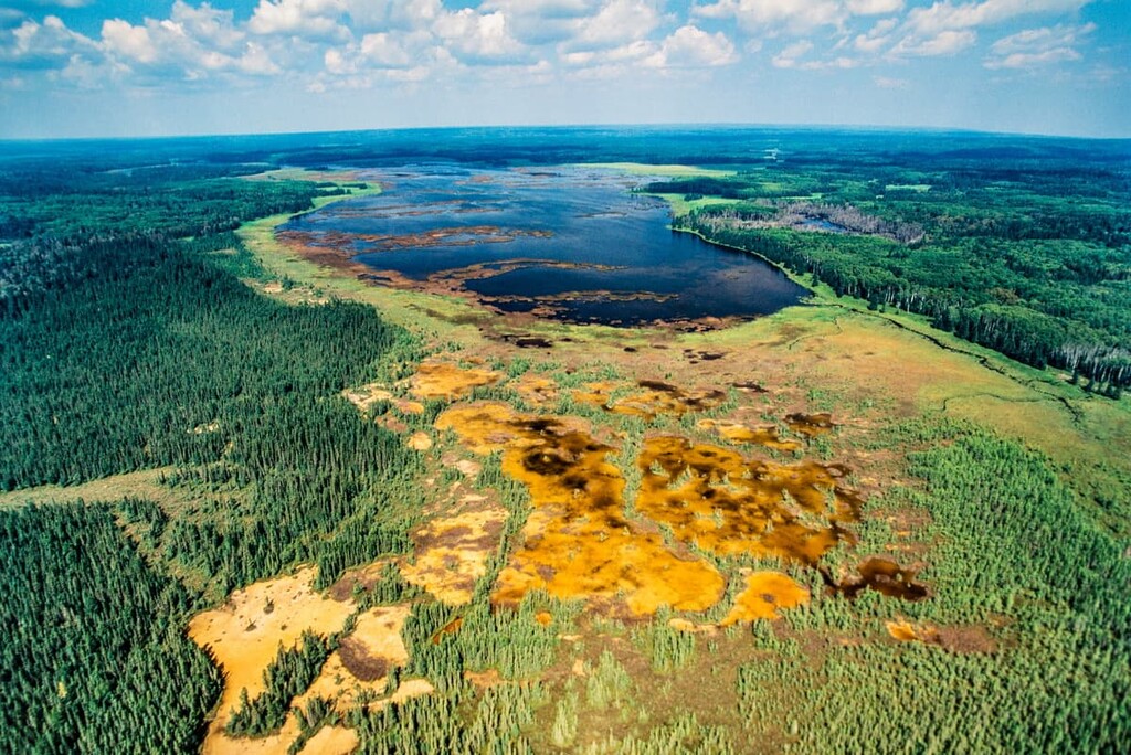 Aerial of Riding Mountain National Park, Manitoba, Canada