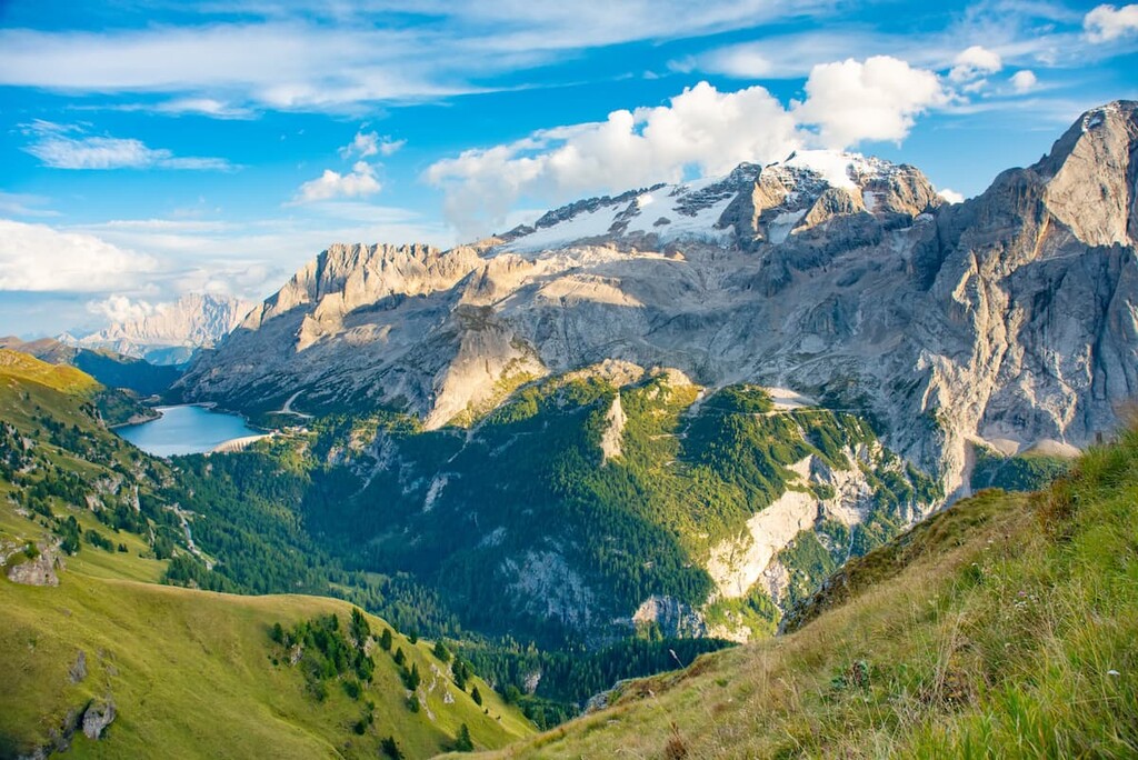Marmolada is the highest mountain of Dolomites, Italy