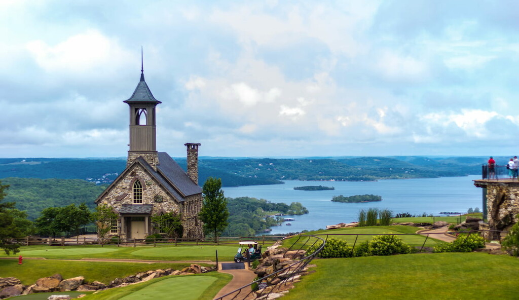 Stone church at top of the rock in Branson Missouri, Missouri