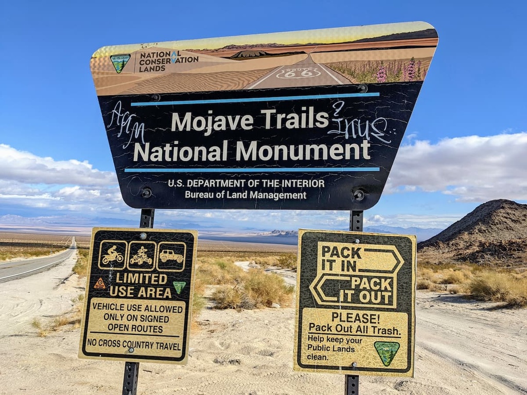 sign, Mojave Trails National Monument, California