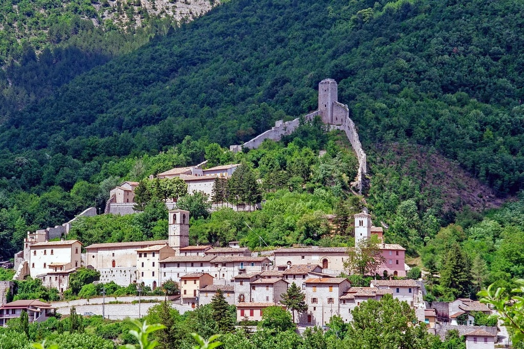 Castel Sant'Angelo sul Nera in Umbria, Monti Sibillini National Park, Italy