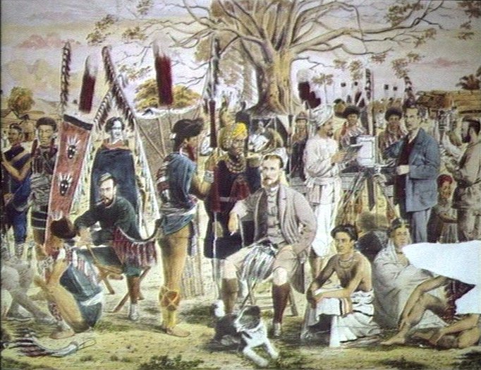 An assembly of British and Naga administrators. Nagaland