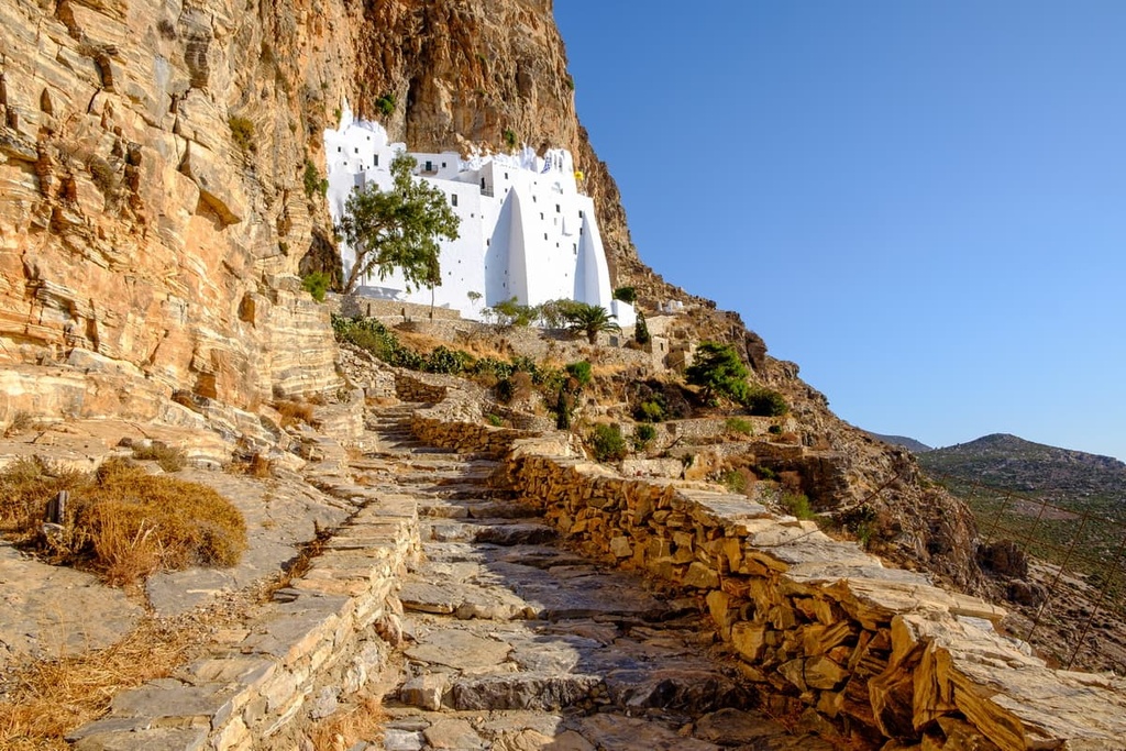 Panagia Hozovitissa monastery on Amorgos island, Greece