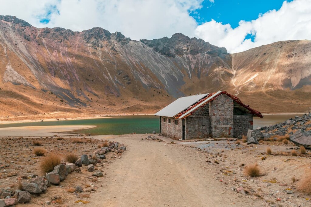 Cabin inside the crater of Nevado de Toluca Parque Nacional Nevado de Toluca, Mexico