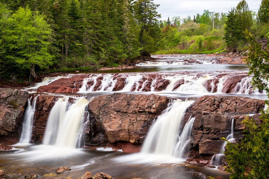The waterfall in Lepreau, New Brunswick, Canada