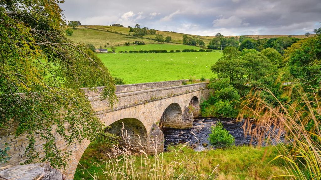 Blackett Bridge over River West Allen, North Pennines Area, England