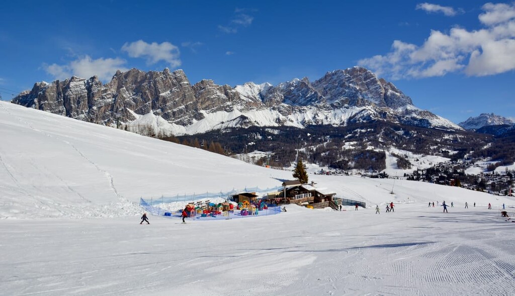 Skiing, Nuvolau Group, Italy