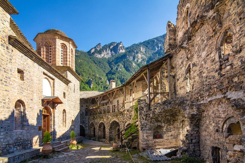 Monastery of Agios Dionysios in Olympus, Olympus National Park, Greece
