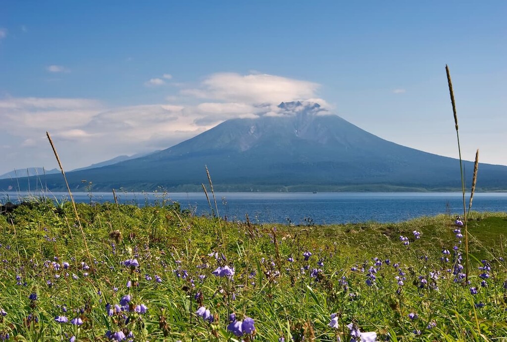 Stokap Volcano. Iturup island. Ostrovnoy zakaznik, Russia