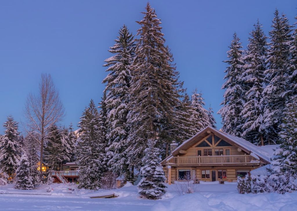 wood house in the snow, Whistler, Pacific Ranges, British Columbia