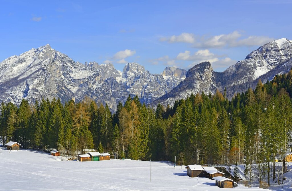 Panorama of Cereda Pass, Dolomites, Italy
