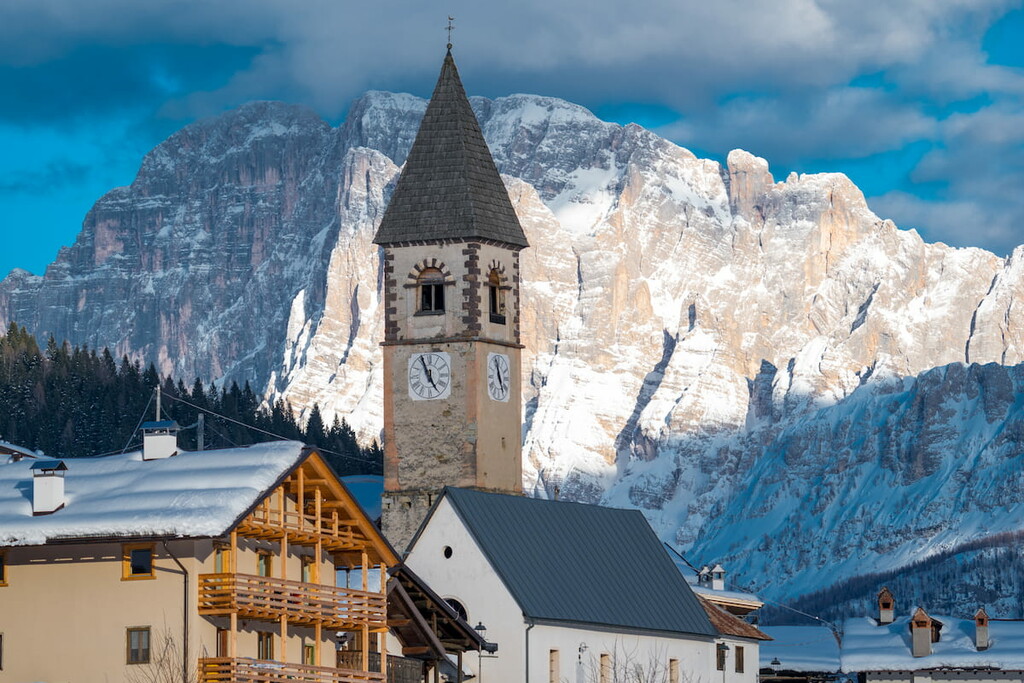 Sappade Church near Falcade, Dolomites, Italy
