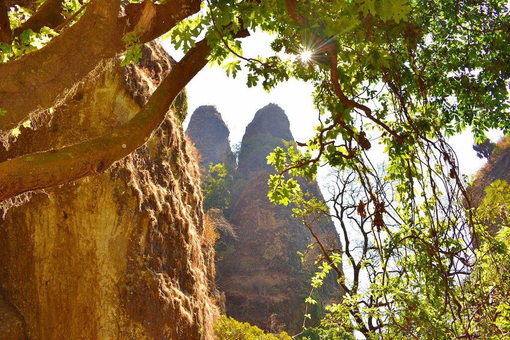 El Tepozteco is an archaeological site, Parque Nacional El Tepozteco, Mexico