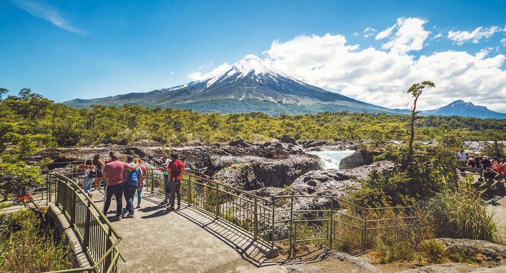 Saltos del Petrohue Waterfalls and Osorno Volcano - Los Lagos Region, Chile