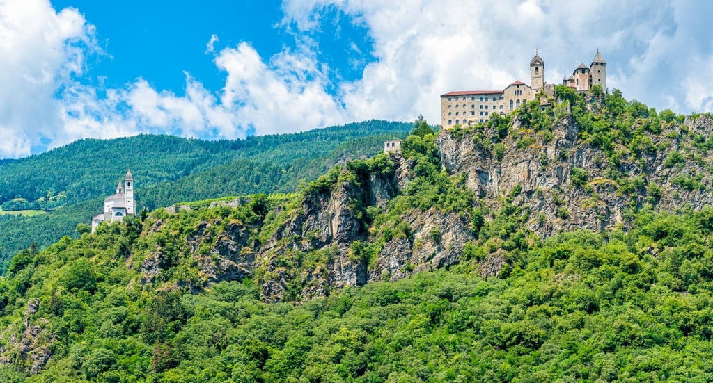 Sabiona Monastery, Peitlerkofel Group, Dolomites, Italy