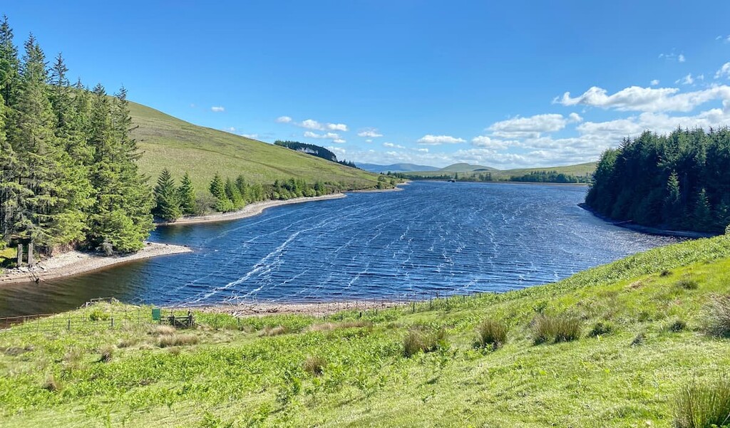 Baddinsgill reservoir, East Cairn Hill and Mount Maw, and Scald Law Pentland Hills Regional Park, Scotland