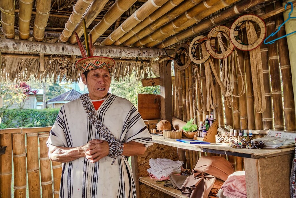 Peruvian jungle man wise in natural medicine, from the community of Yaneshas, Oxapampa