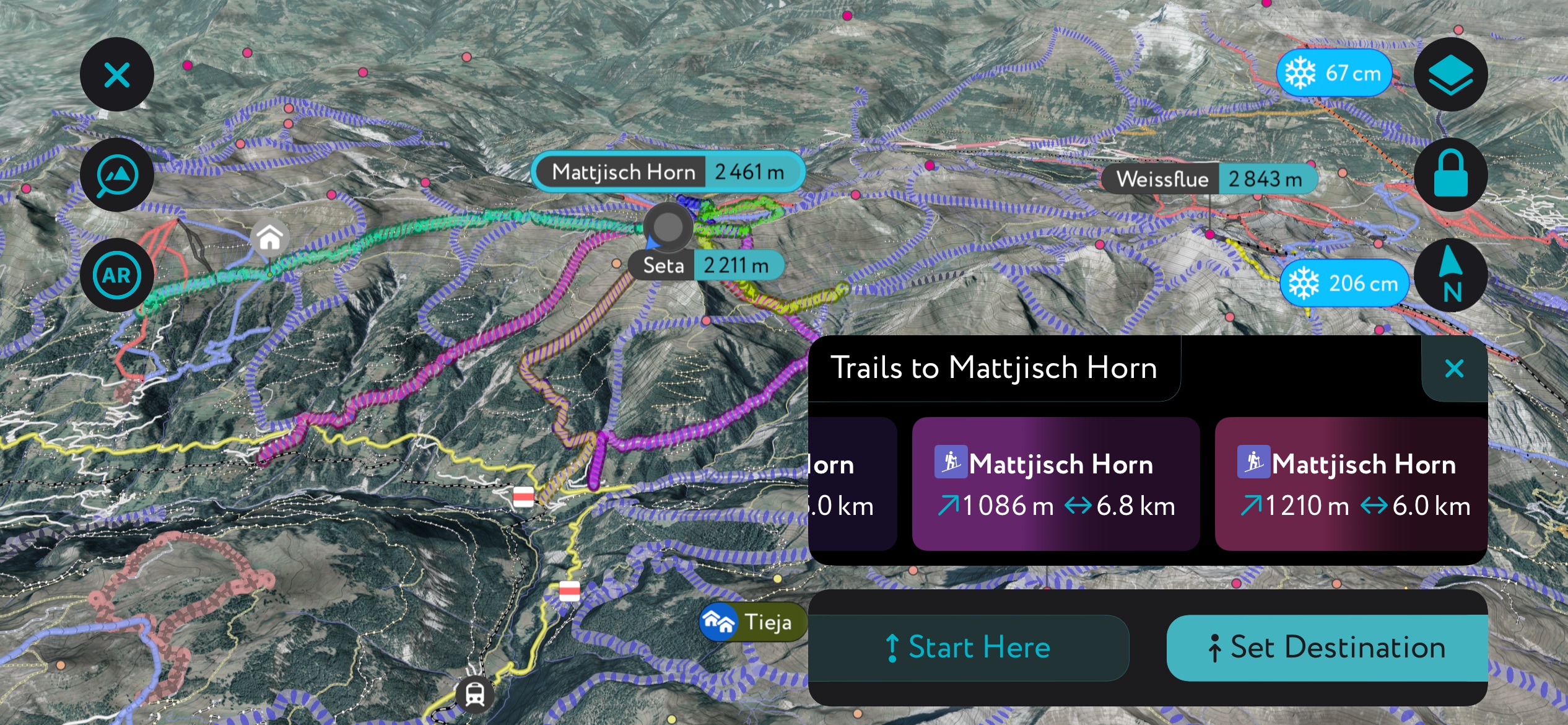 Mattjisch Horn ski tours on PeakVisor. Plessur Alps