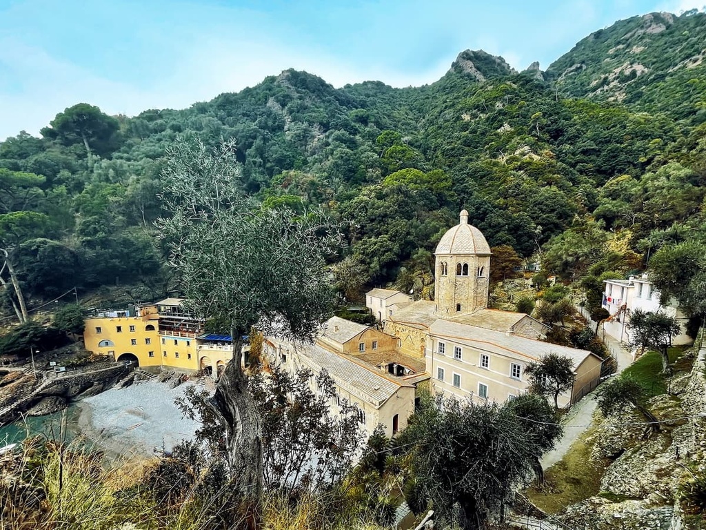 Abbey in San Fruttuoso, Portofino Natural Regional Park, Italy
