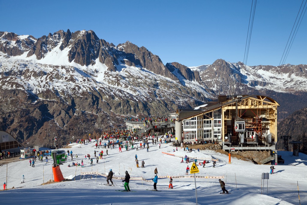 Grands Montets ski resort, Aiguilles Rouges Massif, France