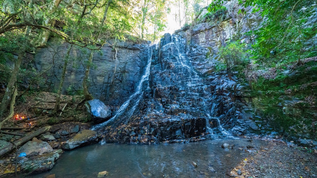 The 39 Steps Waterfall in Hogsback, Amathole District Municipality. Amathole District Municipality