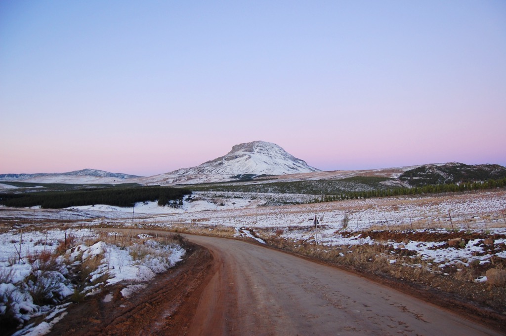 The occasional winter snowfall in the Amathole Mountains. Amathole District Municipality